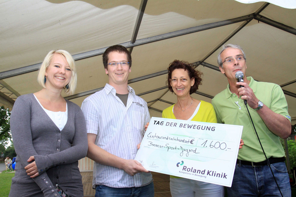 Scheckübergabe Tag der Bewegung 2010